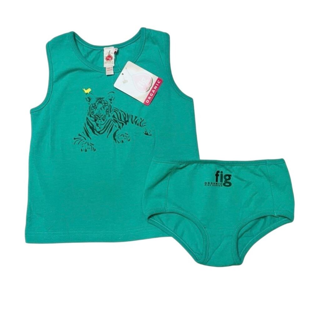 NWT Fig Organic Tank and Bottom Set Size 8
